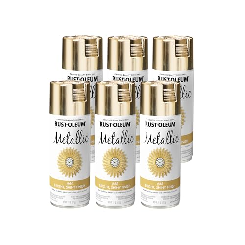 Specialty Metallic Spray Paint Gold - 11 oz, Pack of 6 - Interior Decor