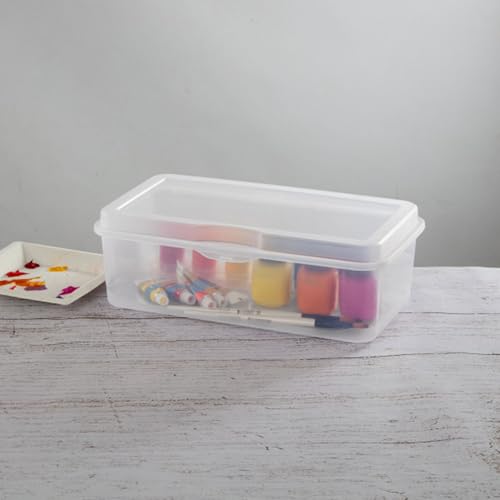Sterilite Large Rectangular FlipTop Storage Boxes 1.7 Cu Ft 6-Pack
