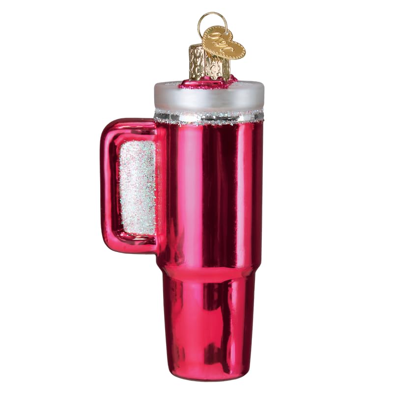 Old World Christmas Pink Glass Kringle Cup Ornament for Christmas Tree