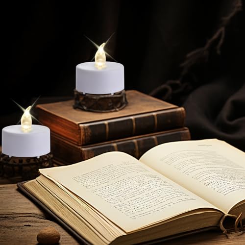 Tea Light Candles with Remote Control,12pack Flickering Flameless LED Candle,Long Lasting 400+Hours,Battery Operated with Timer for Home Decoration Seasonal &Festival Celebration WarmWhite