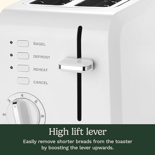 Cuisinart White 2-Slice Compact Toaster with Bagel Slots & 7 Shade Settings