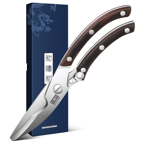 Heavy Duty Kitchen Shears - Ultra-Sharp Poultry Scissors with Ergonomic Handle