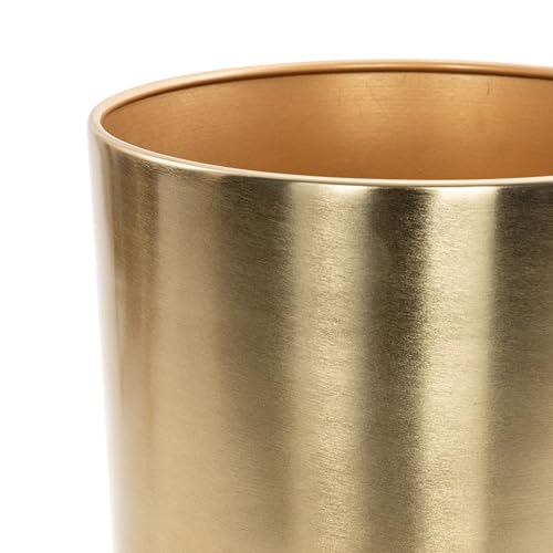 CosmoLiving Gold Metal Dome Planters Set of 2 – 19 and 22 Inches, Indoor & Outdoor Use