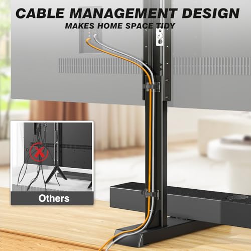 5Rcom Universal TV Stand Legs for 35-92 Inch Flat & Curved TVs, Height Adjustable up to 150lbs