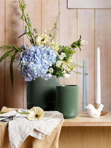 LE TAUCI Ceramic Kitchen Utensil Holder Set - Forest Green, 7.3 & 5.4 Inches, Countertop Organizer