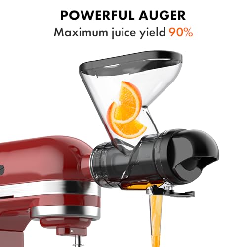GVODE Masticating Juicer Attachment for KitchenAid Mixer - Dual Feed Chute