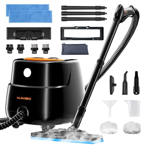 Black 21-in-1 Chemical-Free Steam Cleaner, Multipurpose Heavy-Duty Steamer