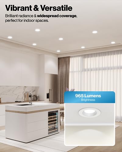 Sunco 4 Pack 6 Inch Retrofit LED Recessed Lights 13W=120W 3000K