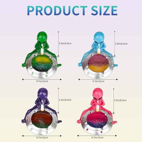 Ashtray for Cigarettes Smokers, Cute Cool Resin Ash tray, Creative Fashion Home Decoration Fantasy Gift for Outdoor Indoor Patio Home Office Use (Silver Pink)