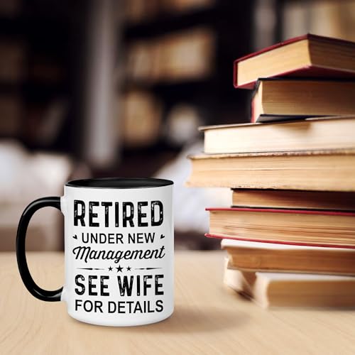 Hyturtle Retired 1 Mug - Funny Retirement Gift for Husband, See Wife For Details 11oz