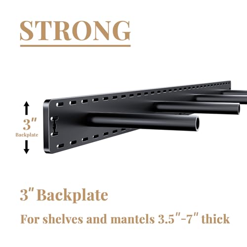 Craftersmark 43" x 6" Heavy Duty Floating Shelf Brackets - Invisible Mount