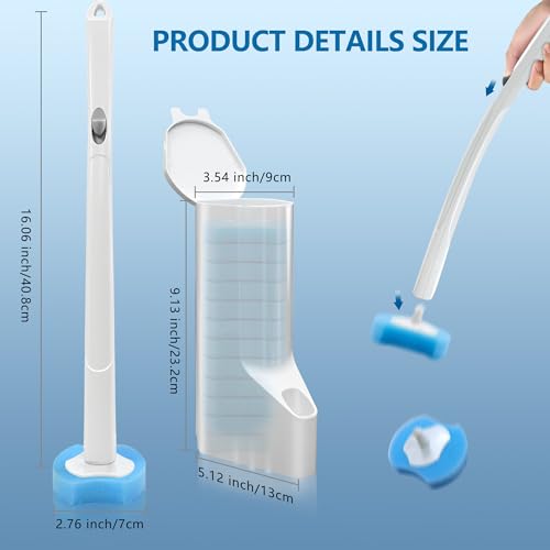 144 Count Disposable Toilet Brush Refill Heads - Compatible with Most Wands - Blue - Variation of THIS listing