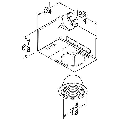Broan-NuTone Recessed Light Ventilation Fan 70 CFM, 1.5 Sones, White – Recessed Fan/Light