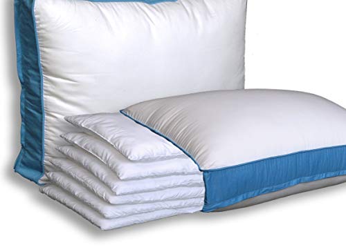 Queen Six Layer Adjustable Pillow - Custom Fit Height, Hypoallergenic, 300 Thread Count Cotton Cover