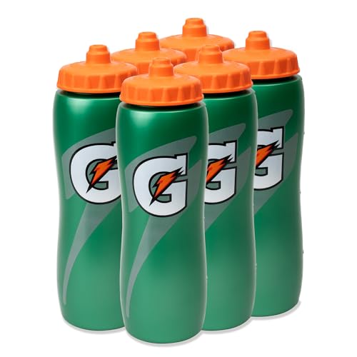 32 oz Sports Water Bottle Pack of 6 - Easy Grip BPA-Free Hydration Bottles
