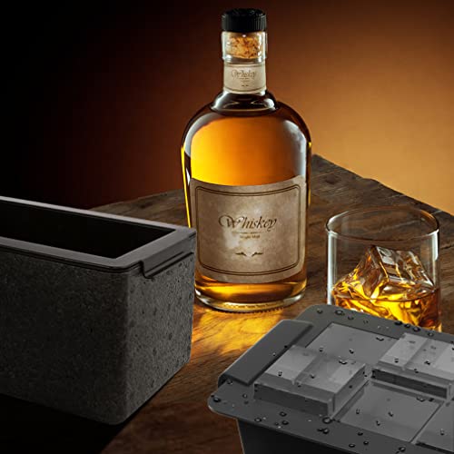 2 Inch Clear Ice Cube Tray for Large Crystal Whiskey & Cocktail Ice - Make 8 Slow-Melting Cubes