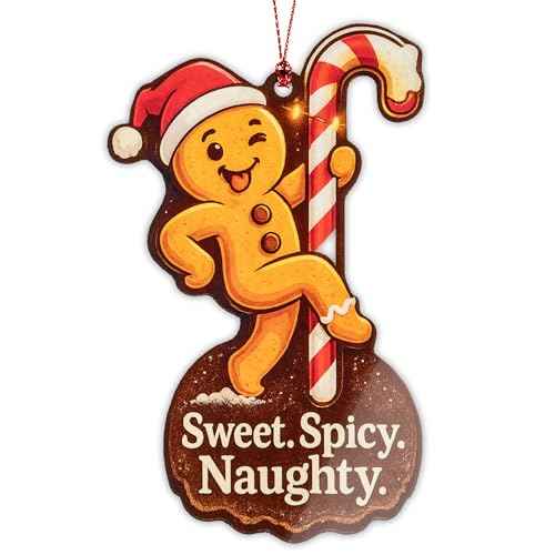 Funny christmas ornaments - Funny gag gifts - Santa ornament - White elephant ornament - raunchy - unique christmas ornaments - Suncatcher Effect stained glass window hanging - car hanging accessories