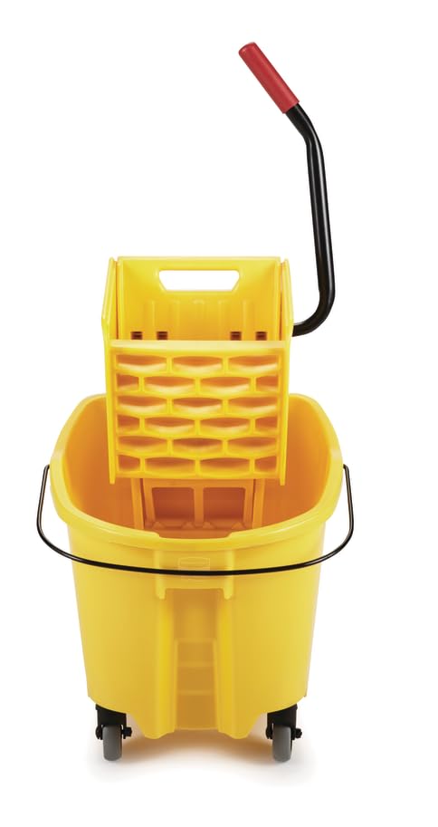 Rubbermaid Commercial WaveBrake 26 Qt Side-Press Mop Bucket - Yellow