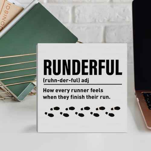 Runner Gift for Women Men, Running Lover Christmas Birthday Gift Marathon Runner Gift for Women Men Home Office Gym Fitness Decor Workout Decoration Wooden Sign, How Every Runner Feels