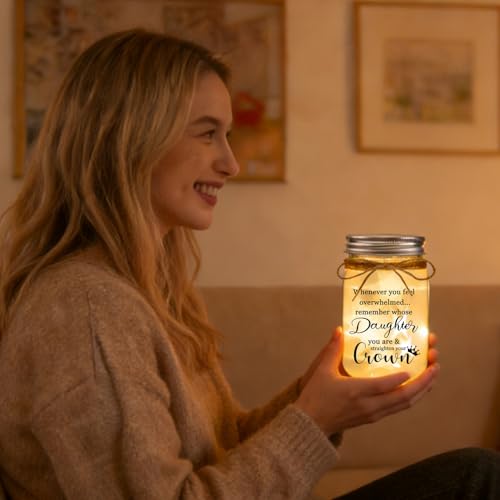 Birthday Gifts for Daughter from Mom Dad, Mason Jar Light Night -