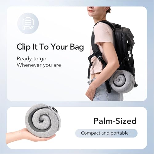 Grey Semicircular Travel Neck Pillow - Ergonomic Memory Foam Support for Airplanes & Travel