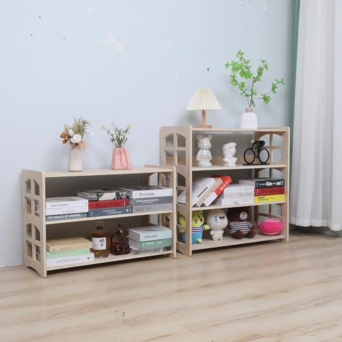 Kids Toy & Book Storage Shelf - 4-Tier Montessori-Inspired Wooden Organizer for Nursery & Playroom