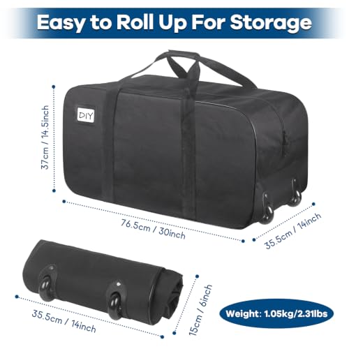 Heavy Duty Wheeled Duffel Bags 92L Large Travel Storage 2 Pack