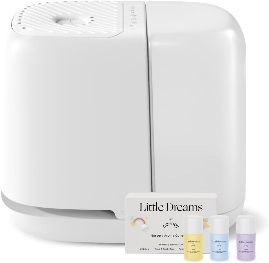 Canopy Nursery Humidifier 2.0 - White | 36-Hour Run Time, 2.5L Capacity - Sleep Lights & White Noise for Deep Sleep