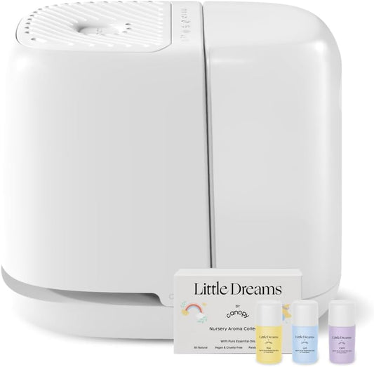 Canopy Nursery Humidifier 2.0 - White | 36-Hour Run Time, 2.5L Capacity - Sleep Lights & White Noise for Deep Sleep