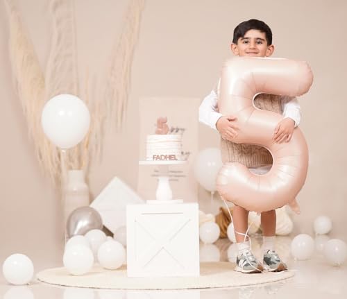 Light Brown Number 14 Balloon 40 inch, Tan 14 Number Balloons, Khaki 14th Sandy Brown Birthday Decorations, Beige 14 Year Old Girls Boys Light Brown Party Supplies