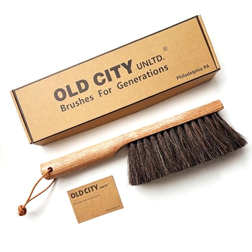 13 Inch Horsehair Dustpan Brush - Handmade Woodworking & Furniture Cleaner