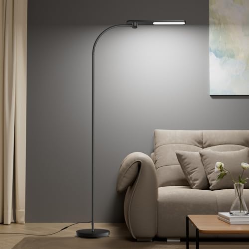 Honeywell Dimmable LED Floor Lamp Black 77 Inch Reading & Task Light