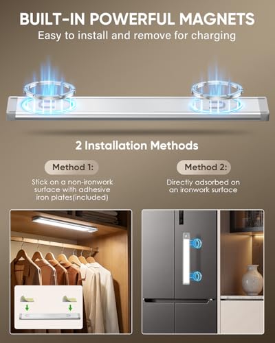 14.7-Inch Wireless Motion Sensor Under Cabinet Light - Silver, 5 Pack