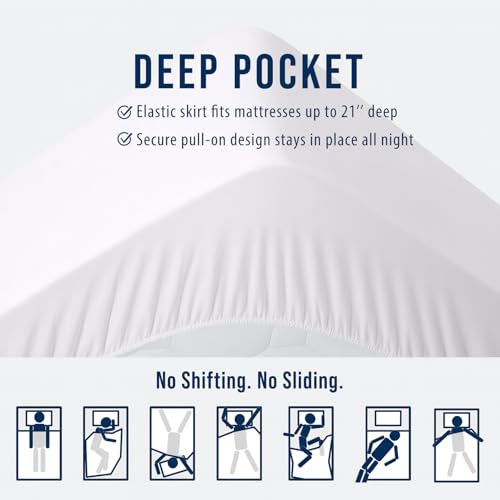 OLANLY White Full Mattress Pad with Pillow Top - Cooling, Deep Pocket Cover