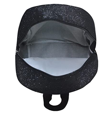 NGIL Glitter-Black Canvas School Backpack - Lightweight & Durable for Kids & Teens