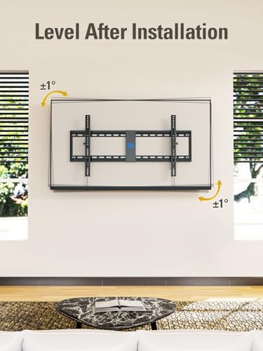 Tilting TV Wall Mount for 42-86 Inch TVs - Black, Space-Saving, Easy Install