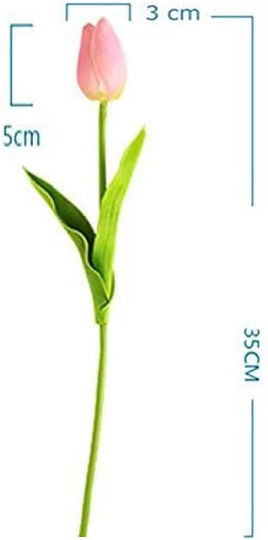 Real Touch Mini PU Tulips Bouquet - Premium Artificial Flowers for Wedding, Home & Event Decor (Set of 30, Cream White)
