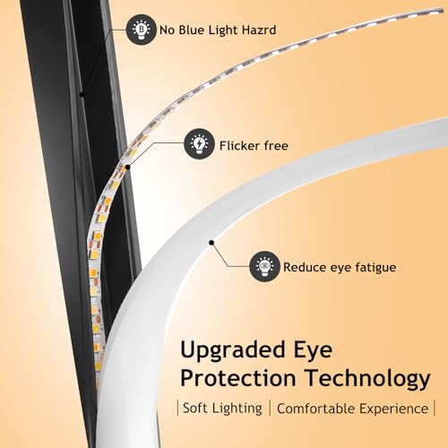 NUÜR 59-Inch Black Spiral LED Floor Lamp with Remote - Modern Standing Light