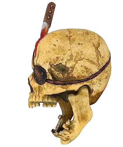 Tree Buddees Creepy Pirate Skull Tree Topper - 10 Inch Halloween & Christmas Decor