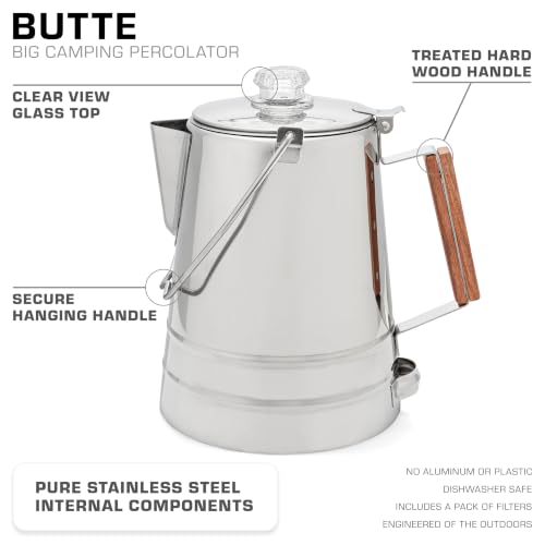 COLETTI Stainless Steel 14-Cup Camping Percolator Coffee Pot