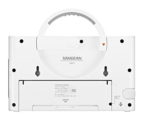 Sangean H201 Waterproof AM/FM Shower Radio with NOAA Weather Alert, White, IPX7