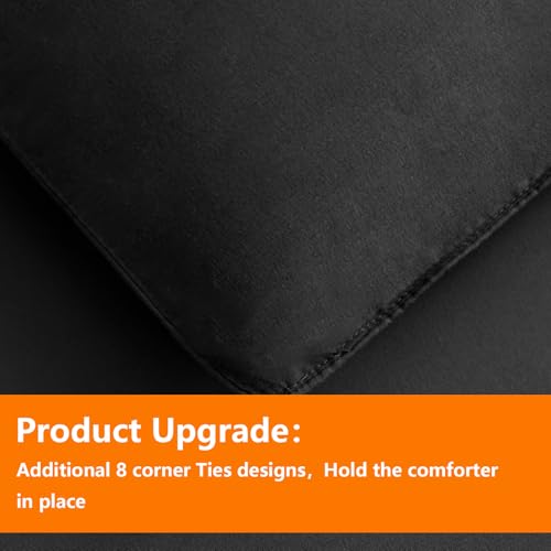 TAIMIT Full Size 7-Piece Comforter Set Dark Grey All-Season Bedding in a Bag