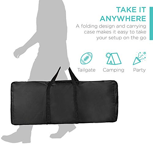 Portable Pop-Up Bar Table with Carrying Case for Indoor Outdoor Parties