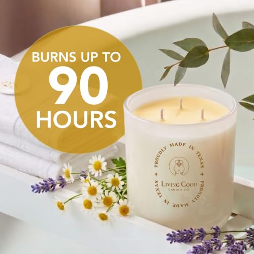 Palo Santo & Bergamot Beeswax Candle - 15 Oz, Calming, 90+ Hr Burn Time, Grounding Aromatherapy - Variation of Palo Santo 15 Oz