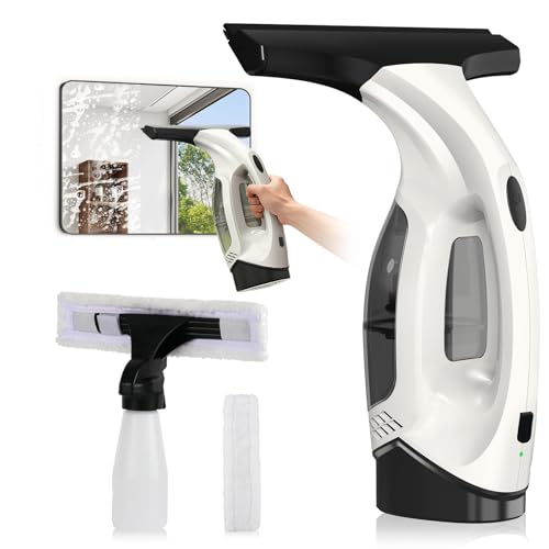 Cordless Electric Window Vacuum Squeegee 2000Pa - Beige