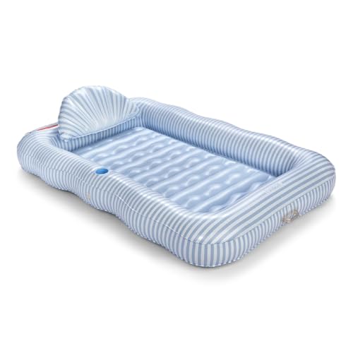FUNBOY XL Pool Float Lounger with Custom Pillow & Cup Holder - Blue