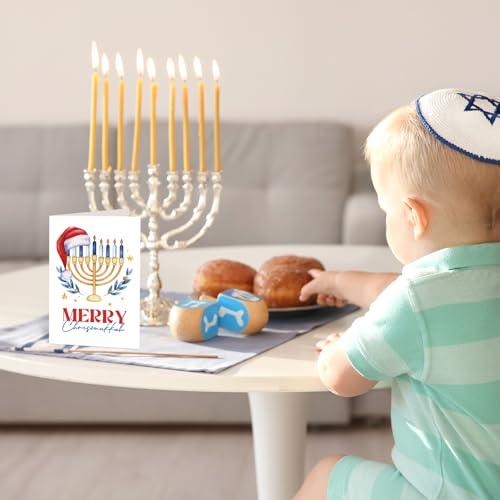 Whaline Hanukkah Candlestick Christmas & Hanukkah Greeting Card Set 24 pcs