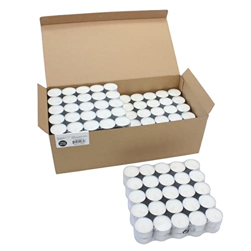 300 Pack Unscented Tea Light Candles - White Long Burn Time, Safety & Versatile Decor