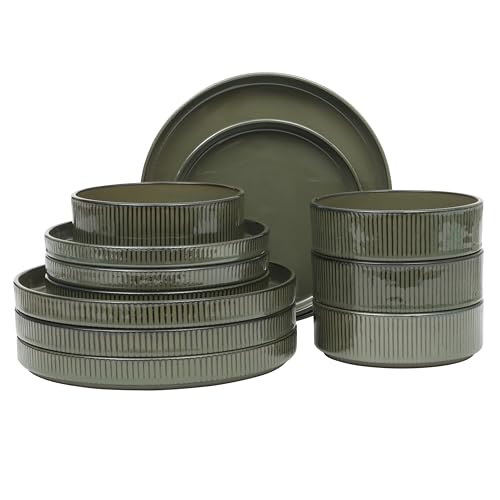 Gibson Elite 12 Piece (Service for 4) Townscape Plates and Bowls