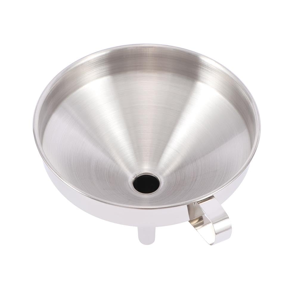 Skiennix Stainless Steel Oil Funnel - Detachable Filter Kitchen Gadget | 10cm Size
